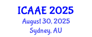 International Conference on Aerospace and Aviation Engineering (ICAAE) August 30, 2025 - Sydney, Australia