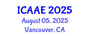 International Conference on Aerospace and Aviation Engineering (ICAAE) August 05, 2025 - Vancouver, Canada