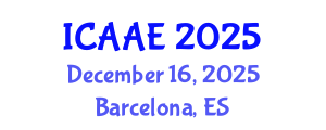 International Conference on Aerospace and Aviation Engineering (ICAAE) December 16, 2025 - Barcelona, Spain