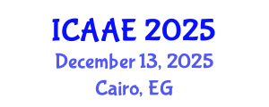 International Conference on Aerospace and Aviation Engineering (ICAAE) December 13, 2025 - Cairo, Egypt
