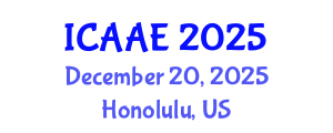 International Conference on Aerospace and Aviation Engineering (ICAAE) December 20, 2025 - Honolulu, United States