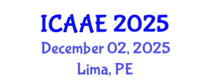 International Conference on Aerospace and Aviation Engineering (ICAAE) December 02, 2025 - Lima, Peru