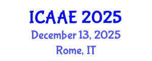 International Conference on Aerospace and Aviation Engineering (ICAAE) December 13, 2025 - Rome, Italy