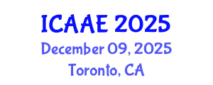 International Conference on Aerospace and Aviation Engineering (ICAAE) December 09, 2025 - Toronto, Canada