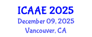 International Conference on Aerospace and Aviation Engineering (ICAAE) December 09, 2025 - Vancouver, Canada