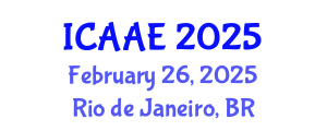 International Conference on Aerospace and Aviation Engineering (ICAAE) February 26, 2025 - Rio de Janeiro, Brazil