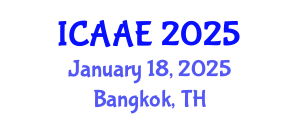 International Conference on Aerospace and Aviation Engineering (ICAAE) January 18, 2025 - Bangkok, Thailand