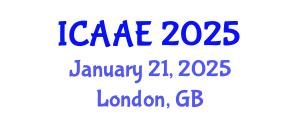 International Conference on Aerospace and Aviation Engineering (ICAAE) January 21, 2025 - London, United Kingdom