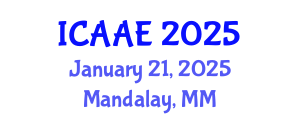 International Conference on Aerospace and Aviation Engineering (ICAAE) January 21, 2025 - Mandalay, Myanmar