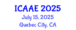 International Conference on Aerospace and Aviation Engineering (ICAAE) July 15, 2025 - Quebec City, Canada