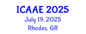 International Conference on Aerospace and Aviation Engineering (ICAAE) July 19, 2025 - Rhodes, Greece