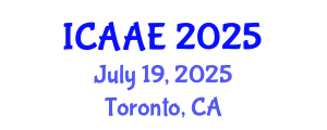 International Conference on Aerospace and Aviation Engineering (ICAAE) July 19, 2025 - Toronto, Canada