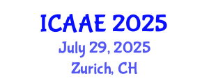 International Conference on Aerospace and Aviation Engineering (ICAAE) July 29, 2025 - Zurich, Switzerland