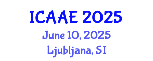 International Conference on Aerospace and Aviation Engineering (ICAAE) June 10, 2025 - Ljubljana, Slovenia