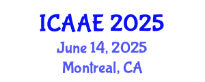 International Conference on Aerospace and Aviation Engineering (ICAAE) June 14, 2025 - Montreal, Canada