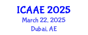 International Conference on Aerospace and Aviation Engineering (ICAAE) March 22, 2025 - Dubai, United Arab Emirates
