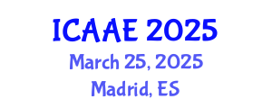 International Conference on Aerospace and Aviation Engineering (ICAAE) March 25, 2025 - Madrid, Spain