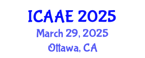 International Conference on Aerospace and Aviation Engineering (ICAAE) March 29, 2025 - Ottawa, Canada