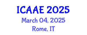 International Conference on Aerospace and Aviation Engineering (ICAAE) March 04, 2025 - Rome, Italy
