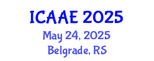 International Conference on Aerospace and Aviation Engineering (ICAAE) May 24, 2025 - Belgrade, Serbia