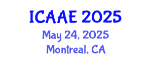 International Conference on Aerospace and Aviation Engineering (ICAAE) May 24, 2025 - Montreal, Canada