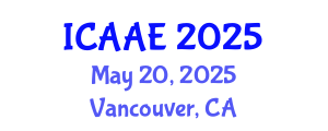 International Conference on Aerospace and Aviation Engineering (ICAAE) May 20, 2025 - Vancouver, Canada