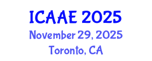 International Conference on Aerospace and Aviation Engineering (ICAAE) November 29, 2025 - Toronto, Canada