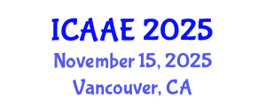 International Conference on Aerospace and Aviation Engineering (ICAAE) November 15, 2025 - Vancouver, Canada