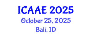 International Conference on Aerospace and Aviation Engineering (ICAAE) October 25, 2025 - Bali, Indonesia
