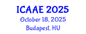 International Conference on Aerospace and Aviation Engineering (ICAAE) October 18, 2025 - Budapest, Hungary