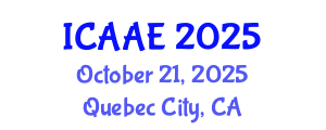 International Conference on Aerospace and Aviation Engineering (ICAAE) October 21, 2025 - Quebec City, Canada