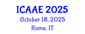 International Conference on Aerospace and Aviation Engineering (ICAAE) October 18, 2025 - Rome, Italy