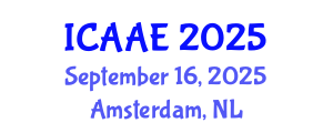 International Conference on Aerospace and Aviation Engineering (ICAAE) September 16, 2025 - Amsterdam, Netherlands