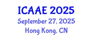 International Conference on Aerospace and Aviation Engineering (ICAAE) September 27, 2025 - Hong Kong, China