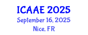 International Conference on Aerospace and Aviation Engineering (ICAAE) September 16, 2025 - Nice, France