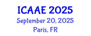 International Conference on Aerospace and Aviation Engineering (ICAAE) September 20, 2025 - Paris, France