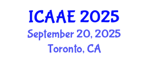 International Conference on Aerospace and Aviation Engineering (ICAAE) September 20, 2025 - Toronto, Canada