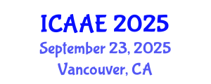International Conference on Aerospace and Aviation Engineering (ICAAE) September 23, 2025 - Vancouver, Canada