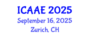 International Conference on Aerospace and Aviation Engineering (ICAAE) September 16, 2025 - Zurich, Switzerland