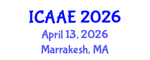 International Conference on Aerospace and Aviation Engineering (ICAAE) April 13, 2026 - Marrakesh, Morocco International Conference on Aerospace and Aviation Engineering (ICAAE) April 13, 2026 - Marrakesh, Morocco