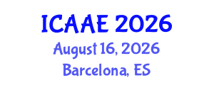 International Conference on Aerospace and Aviation Engineering (ICAAE) August 16, 2026 - Barcelona, Spain International Conference on Aerospace and Aviation Engineering (ICAAE) August 16, 2026 - Barcelona, Spain