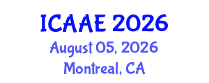 International Conference on Aerospace and Aviation Engineering (ICAAE) August 05, 2026 - Montreal, Canada International Conference on Aerospace and Aviation Engineering (ICAAE) August 05, 2026 - Montreal, Canada
