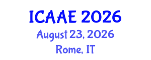International Conference on Aerospace and Aviation Engineering (ICAAE) August 23, 2026 - Rome, Italy
