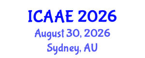 International Conference on Aerospace and Aviation Engineering (ICAAE) August 30, 2026 - Sydney, Australia International Conference on Aerospace and Aviation Engineering (ICAAE) August 30, 2026 - Sydney, Australia