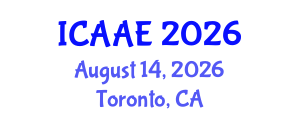 International Conference on Aerospace and Aviation Engineering (ICAAE) August 14, 2026 - Toronto, Canada International Conference on Aerospace and Aviation Engineering (ICAAE) August 14, 2026 - Toronto, Canada