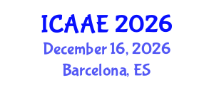 International Conference on Aerospace and Aviation Engineering (ICAAE) December 16, 2026 - Barcelona, Spain International Conference on Aerospace and Aviation Engineering (ICAAE) December 16, 2026 - Barcelona, Spain