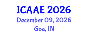 International Conference on Aerospace and Aviation Engineering (ICAAE) December 09, 2026 - Goa, India International Conference on Aerospace and Aviation Engineering (ICAAE) December 09, 2026 - Goa, India