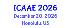 International Conference on Aerospace and Aviation Engineering (ICAAE) December 20, 2026 - Honolulu, United States International Conference on Aerospace and Aviation Engineering (ICAAE) December 20, 2026 - Honolulu, United States