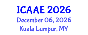 International Conference on Aerospace and Aviation Engineering (ICAAE) December 06, 2026 - Kuala Lumpur, Malaysia International Conference on Aerospace and Aviation Engineering (ICAAE) December 06, 2026 - Kuala Lumpur, Malaysia