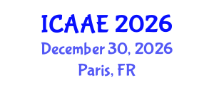 International Conference on Aerospace and Aviation Engineering (ICAAE) December 30, 2026 - Paris, France